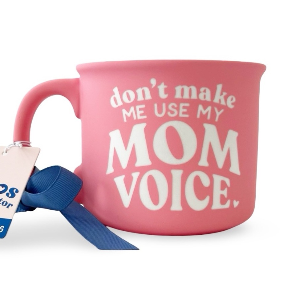 Sunday Morning “Don’t Make Me Use My Mom Voice” Soft Touch Mug NEW